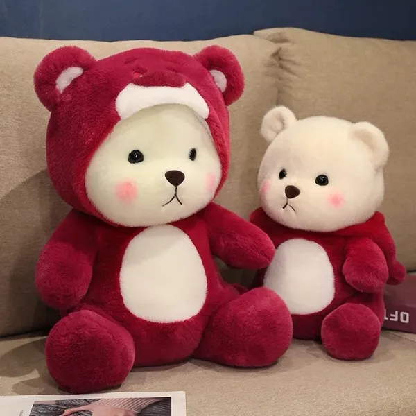 Multicolor_Lovely_Hoodie_Removable_Playtime_Huggable_Teddy_Bear_Soft_Toy_(35_Cm)