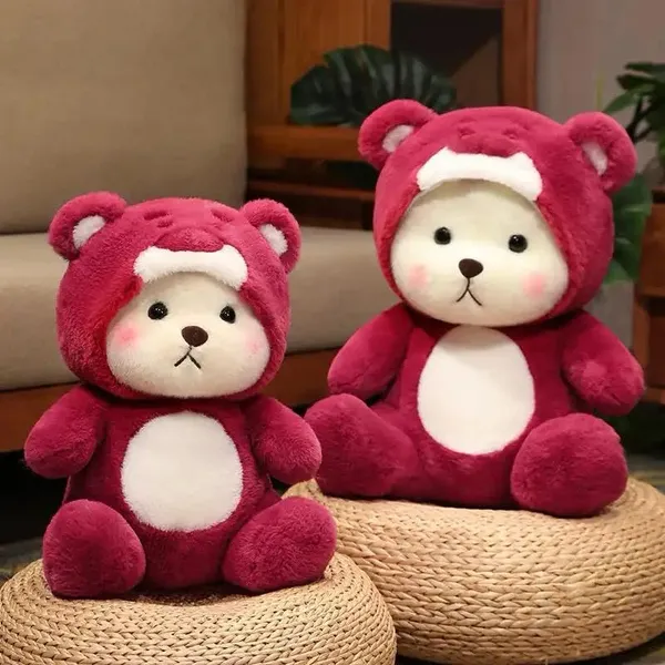 Multicolor_Lovely_Hoodie_Removable_Playtime_Huggable_Teddy_Bear_Soft_Toy_(35_Cm)