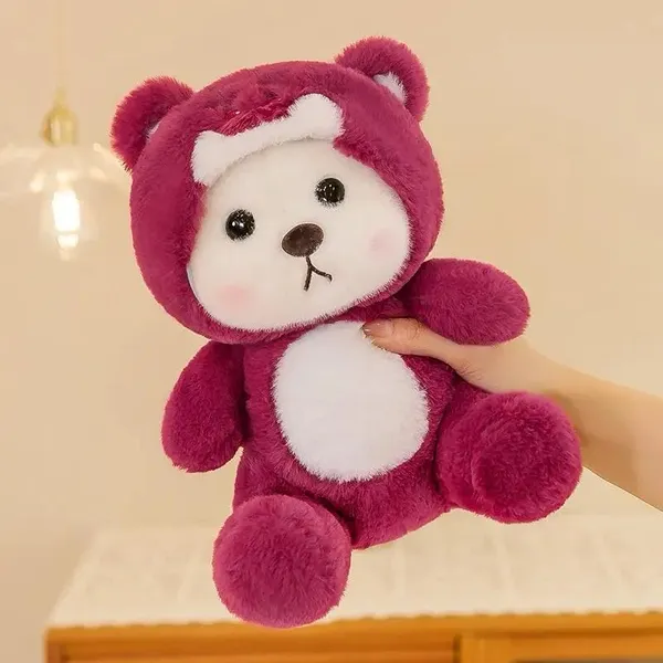 Multicolor_Lovely_Hoodie_Removable_Playtime_Huggable_Teddy_Bear_Soft_Toy_(35_Cm)