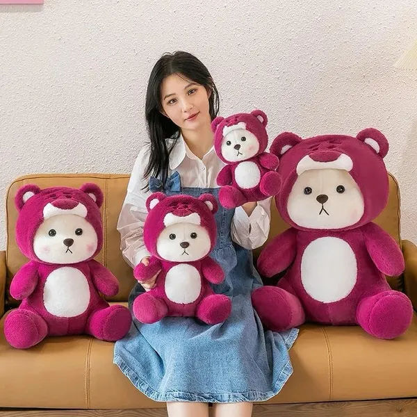 Multicolor_Lovely_Hoodie_Removable_Playtime_Huggable_Teddy_Bear_Soft_Toy_(35_Cm)