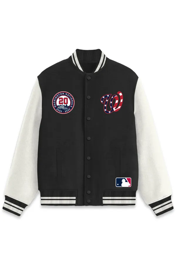 Washington_Nationals_Baseball_Poly_Ponte_Track_Jacket__For_All_Seasons_Round_Neck_T-Shirt_For_Men