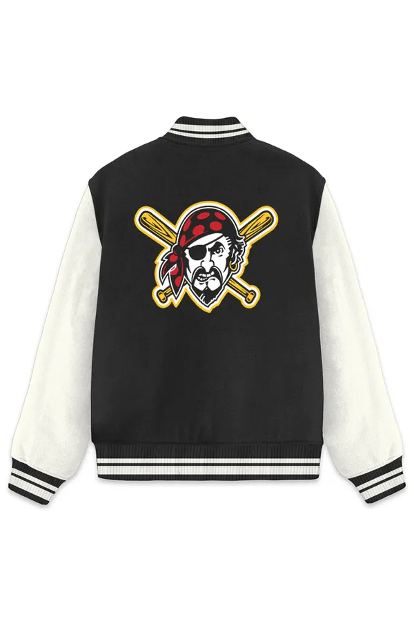 Pittsburgh_Pirates_Baseball_Poly_Ponte_Track_Jacket__For_All_Seasons_Round_Neck_T-Shirt_For_Men