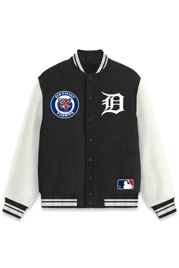 Detroit_Tigers_Baseball_Poly_Ponte_Track_Jacket__For_All_Seasons_Round_Neck_T-Shirt_For_Men