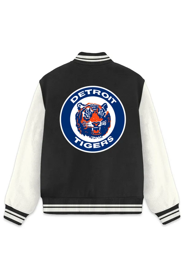 Detroit_Tigers_Baseball_Poly_Ponte_Track_Jacket__For_All_Seasons_Round_Neck_T-Shirt_For_Men