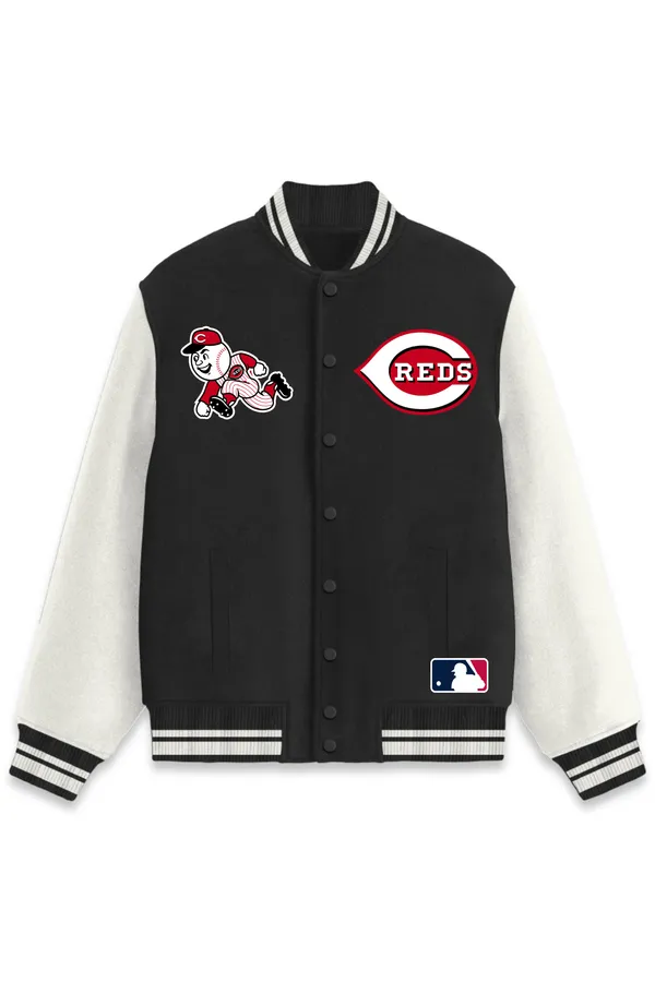 Cincinnati_Reds_Baseball_Poly_Ponte_Track_Jacket__For_All_Seasons_Round_Neck_T-Shirt_For_Men
