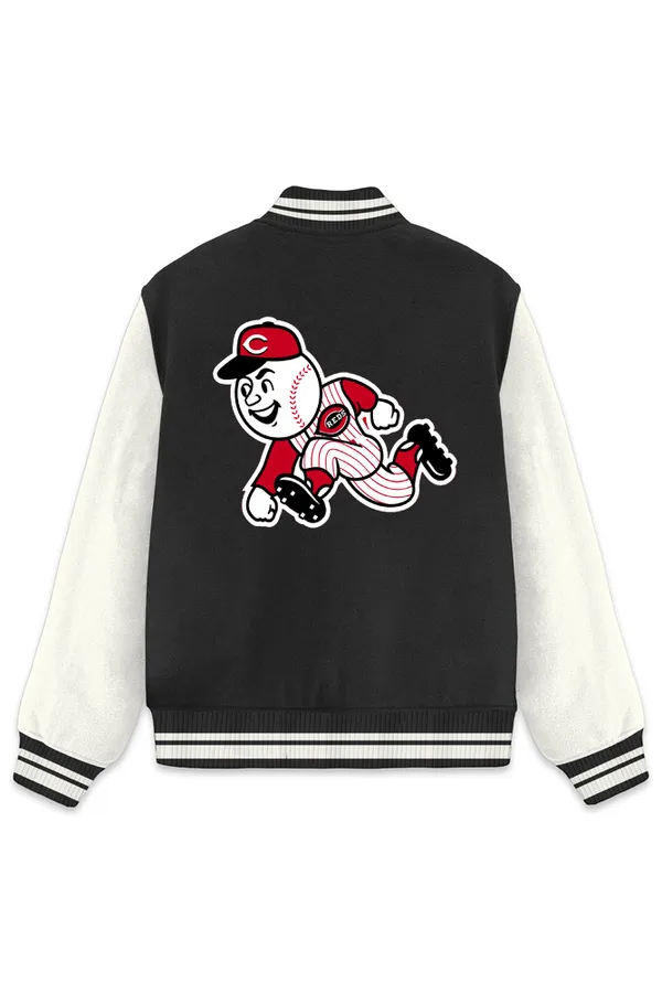 Cincinnati_Reds_Baseball_Poly_Ponte_Track_Jacket__For_All_Seasons_Round_Neck_T-Shirt_For_Men