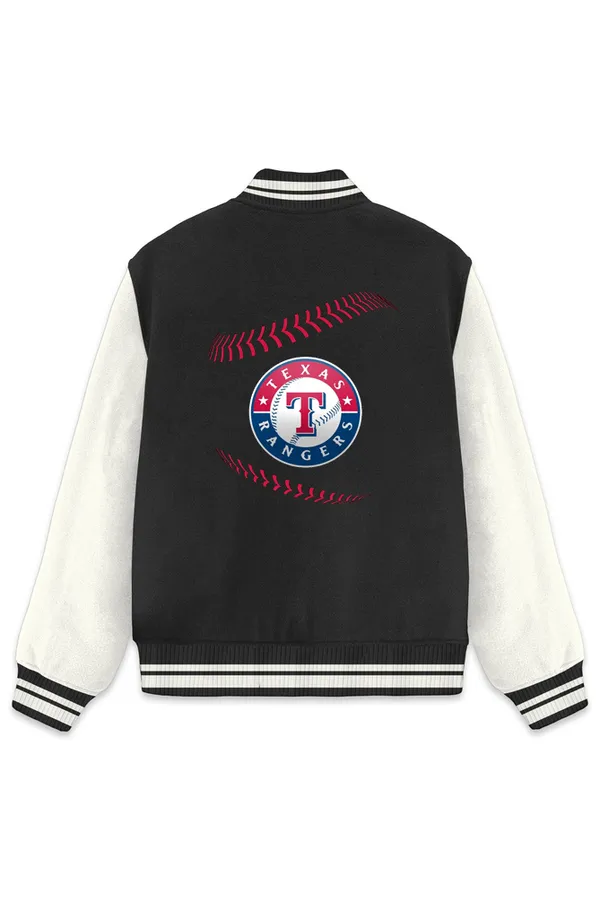 Texas_Rangers_Baseball_Poly_Ponte_Track_Jacket__For_All_Seasons_Round_Neck_T-Shirt_For_Men