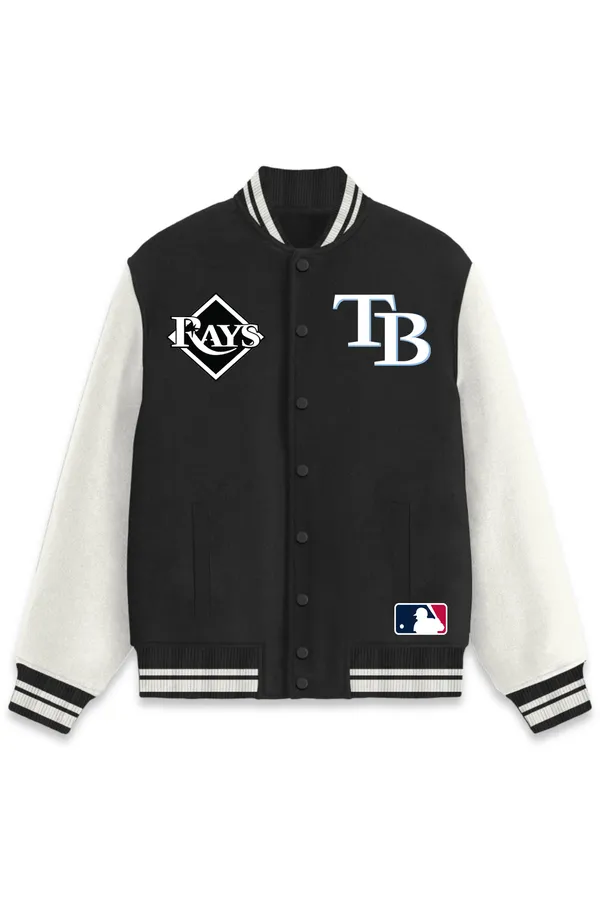 Tampa_Bay_Rays_Baseball_Poly_Ponte_Track_Jacket__For_All_Seasons_Round_Neck_T-Shirt_For_Men