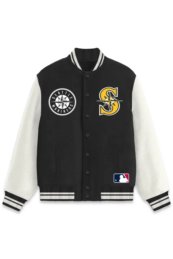 Seattle_Mariners_Baseball_Poly_Ponte_Track_Jacket__For_All_Seasons_Round_Neck_T-Shirt_For_Men