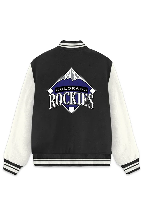 Colorado_Rockies_Baseball_Poly_Ponte_Track_Jacket__For_All_Seasons_Round_Neck_T-Shirt_For_Men