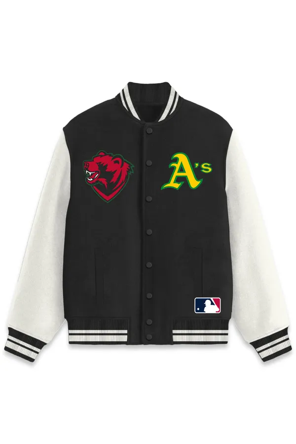Athletics_Baseball_Poly_Ponte_Track_Jacket__For_All_Seasons_Round_Neck_T-Shirt_For_Men