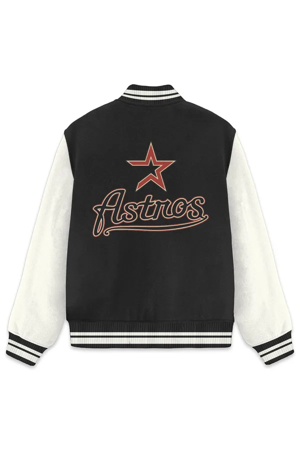 Houston_Astros_Baseball_Poly_Ponte_Track_Jacket__For_All_Seasons_Round_Neck_T-Shirt_For_Men