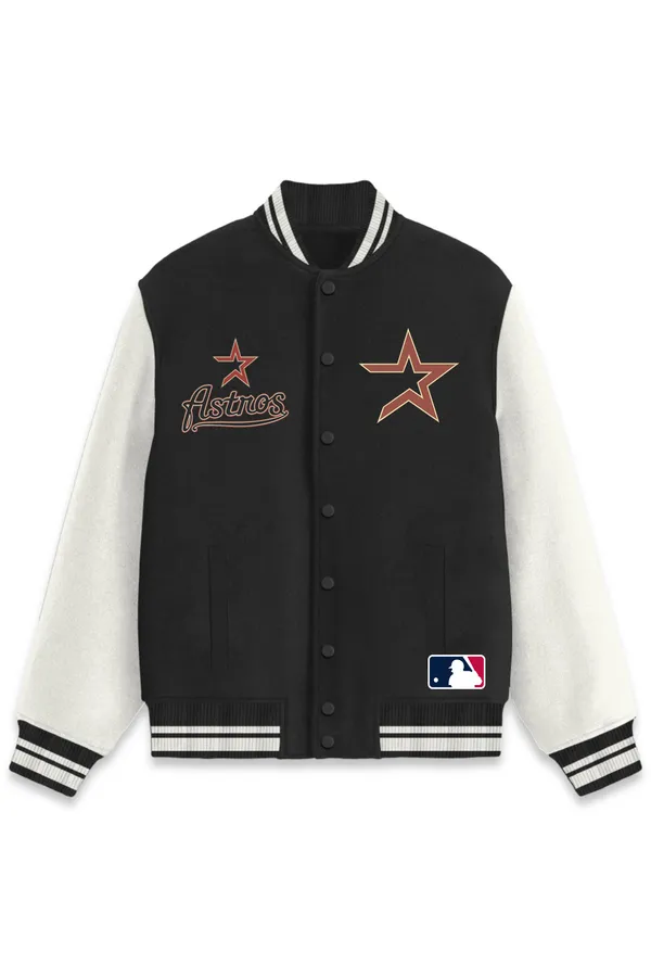 Houston_Astros_Baseball_Poly_Ponte_Track_Jacket__For_All_Seasons_Round_Neck_T-Shirt_For_Men