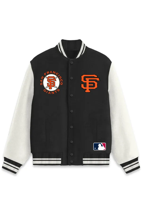 San_Francisco_Giants_Baseball_Poly_Ponte_Track_Jacket__For_All_Seasons_Round_Neck_T-Shirt_For_Men