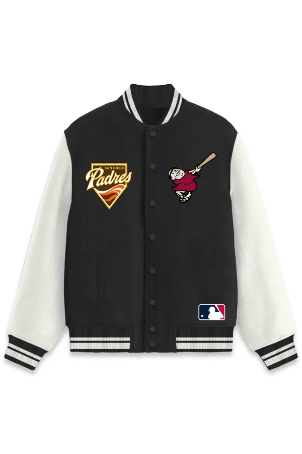 San_Diego_Padres_Baseball_Poly_Ponte_Track_Jacket__For_All_Seasons_Round_Neck_T-Shirt_For_Men