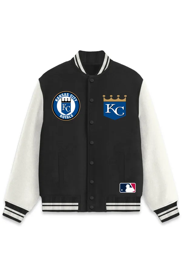Kansas_City_Royals_Baseball_Poly_Ponte_Track_Jacket__For_All_Seasons_Round_Neck_T-Shirt_For_Men