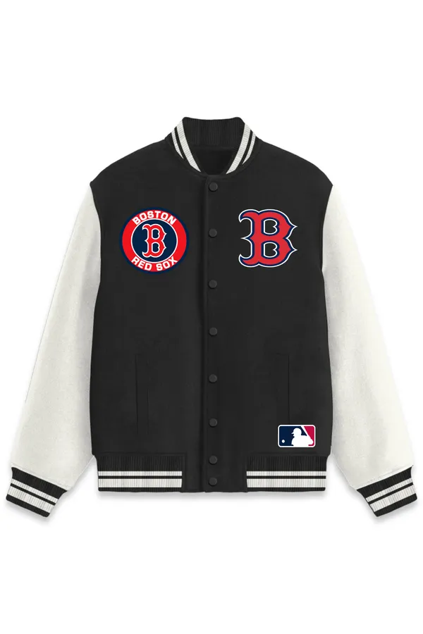 Boston_Red_Sox_Baseball_Poly_Ponte_Track_Jacket__For_All_Seasons_Round_Neck_T-Shirt_For_Men