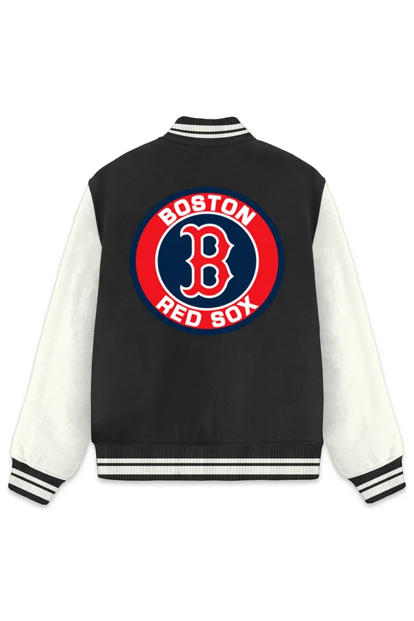 Boston_Red_Sox_Baseball_Poly_Ponte_Track_Jacket__For_All_Seasons_Round_Neck_T-Shirt_For_Men