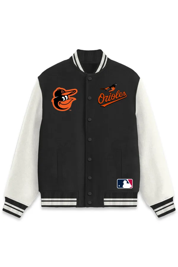 Baltimore_Orioles_Baseball_Poly_Ponte_Track_Jacket__For_All_Seasons_Round_Neck_T-Shirt_For_Men