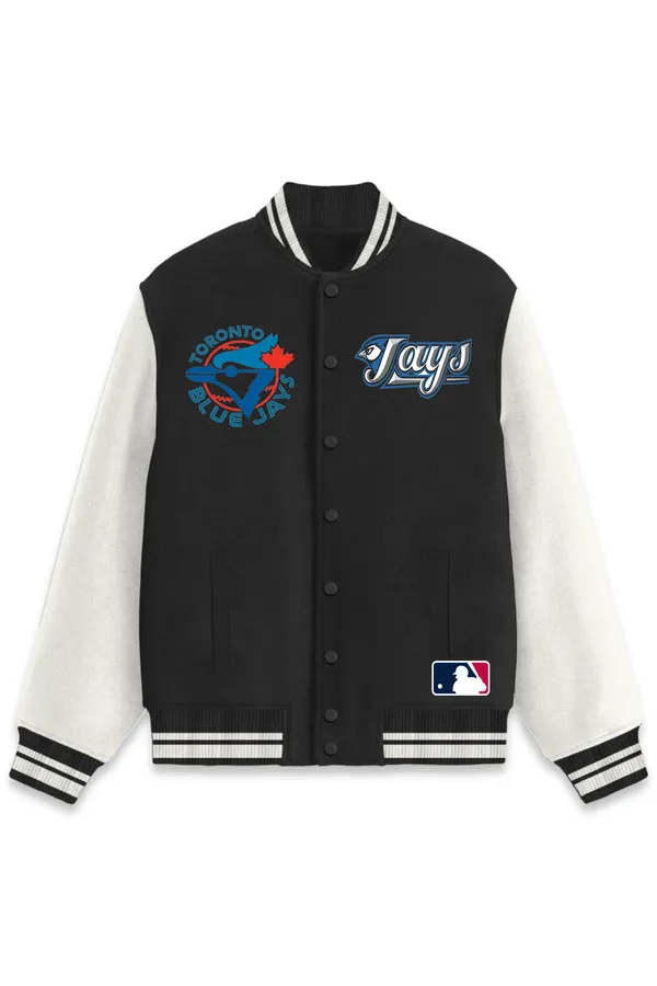 Toronto_Blue_Jays_Baseball_Poly_Ponte_Track_Jacket__For_All_Seasons_Round_Neck_T-Shirt_For_Men
