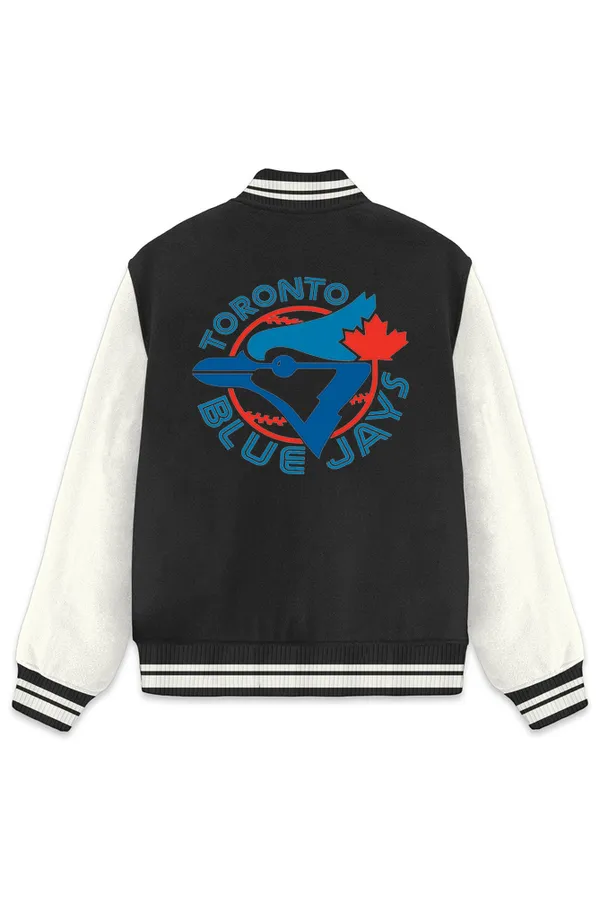 Toronto_Blue_Jays_Baseball_Poly_Ponte_Track_Jacket__For_All_Seasons_Round_Neck_T-Shirt_For_Men