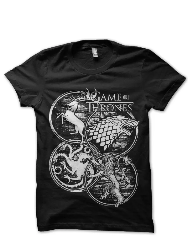 4_House_Game_Of_Thrones_Black_T-Shirt
