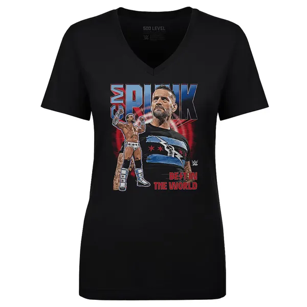 500_Level_Black_CM_Punk_Vintage_Superstar_V-Neck_T-Shirt