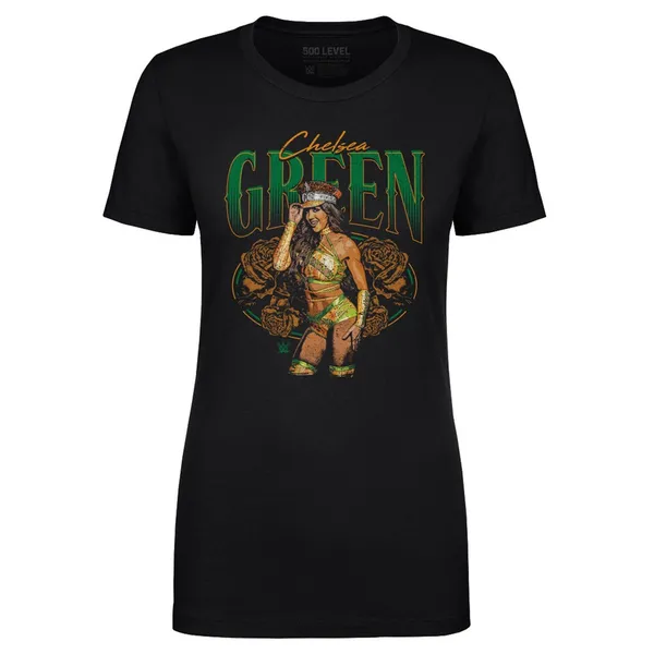 500_Level_Black_Chelsea_Green_Flowers_T-Shirt