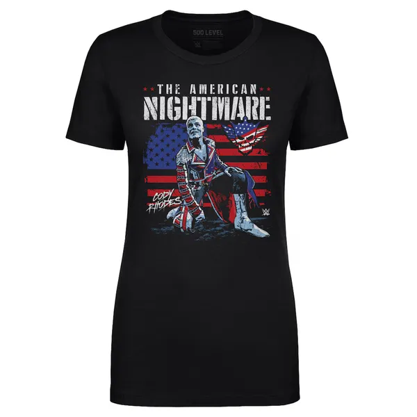 500_Level_Black_Cody_Rhodes_American_Flag_T-Shirt