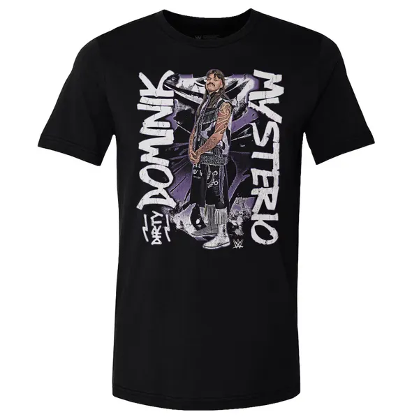 500_Level_Black_Dominik_Mysterio_Grunge__Round_Neck_T-Shirt_For_Men