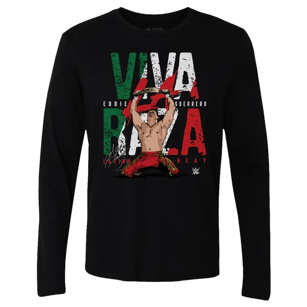 500_Level_Black_Eddie_Guerrero_Viva_La_Raza_Long_Sleeve_T-Shirt