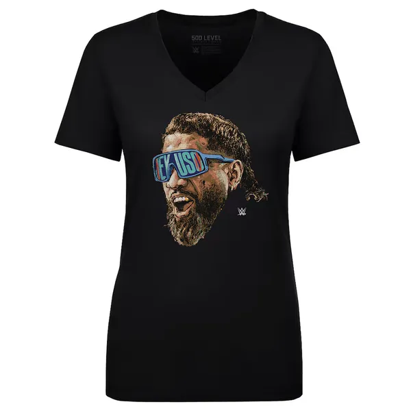500_Level_Black_Jey_Uso_V-Neck_T-Shirt