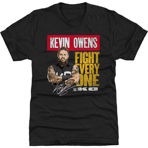 500_Level_Black_Kevin_Owens_Fight._Every._One._Tri-Blend_T-Shirt