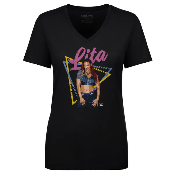 500_Level_Black_Lita_V-Neck_T-Shirt