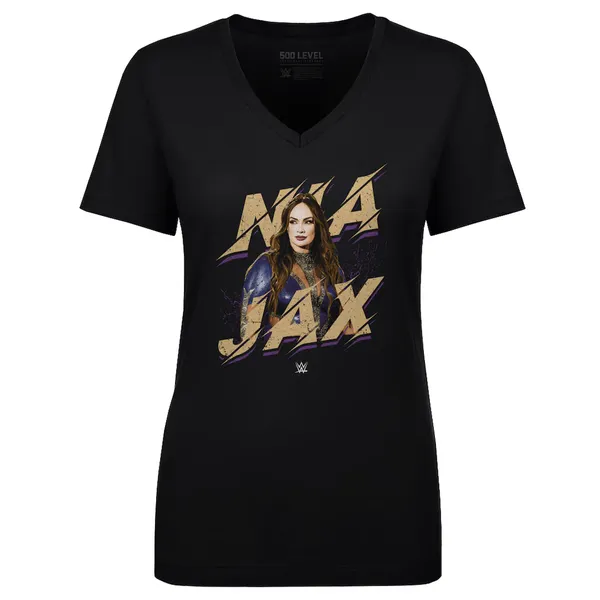 500_Level_Black_Nia_Jax_V-Neck_T-Shirt