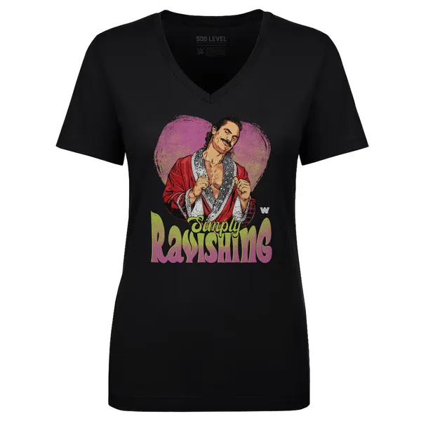 500_Level_Black_Rick_Rude_Simply_Ravishing_Heart_V-Neck_T-Shirt