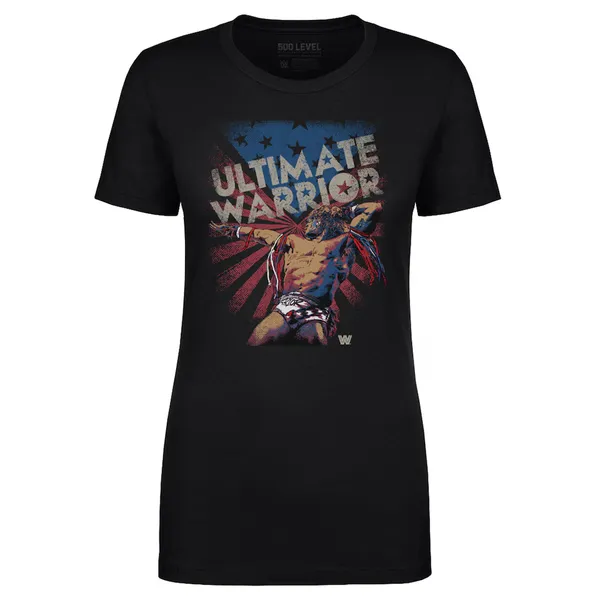 500_Level_Black_The_Ultimate_Warrior_American_Flag_T-Shirt