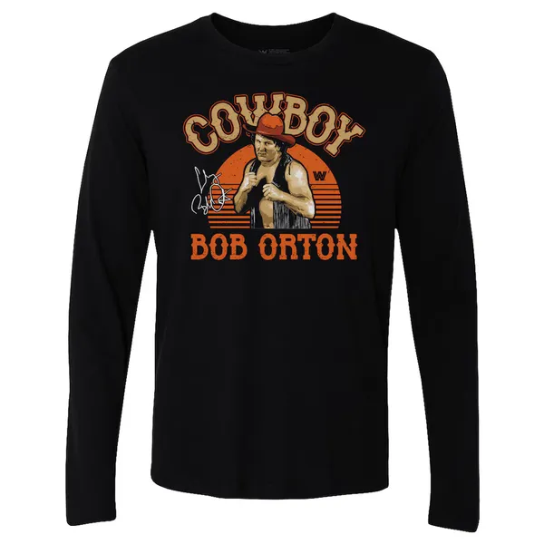 500_Level_Black_“Cowboy”_Bob_Orton_Retro_Superstar_Long_Sleeve_T-Shirt