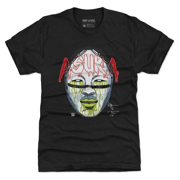 500_Level_Heather_Black_Asuka_Mask_Premium_Tri-Blend_T-Shirt