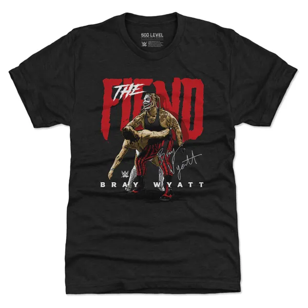 500_Level_Heather_Black_Bray_Wyatt_The_Fiend_Premium_Tri-Blend_T-Shirt