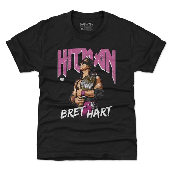 500_Level_Heather_Black_Bret_Hart_Hitman_T-Shirt