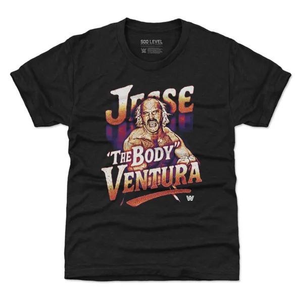 500_Level_Heather_Black_Jesse_Ventura_Poster_T-Shirt