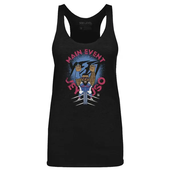 500_Level_Heather_Black_Jey_Uso_Big_Shots_Ropes_Tri-Blend_Tank_Top