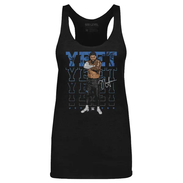500_Level_Heather_Black_Jey_Uso_Yeet_Tri-Blend_Tank_Top