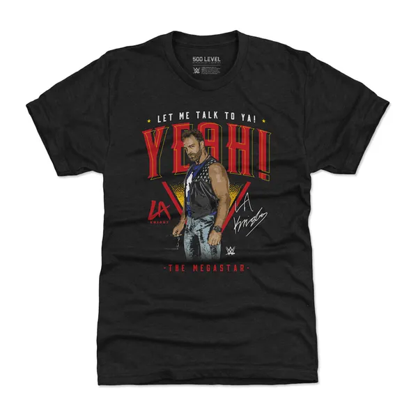 500_Level_Heather_Black_LA_Knight_The_Megastar_Premium_T-Shirt
