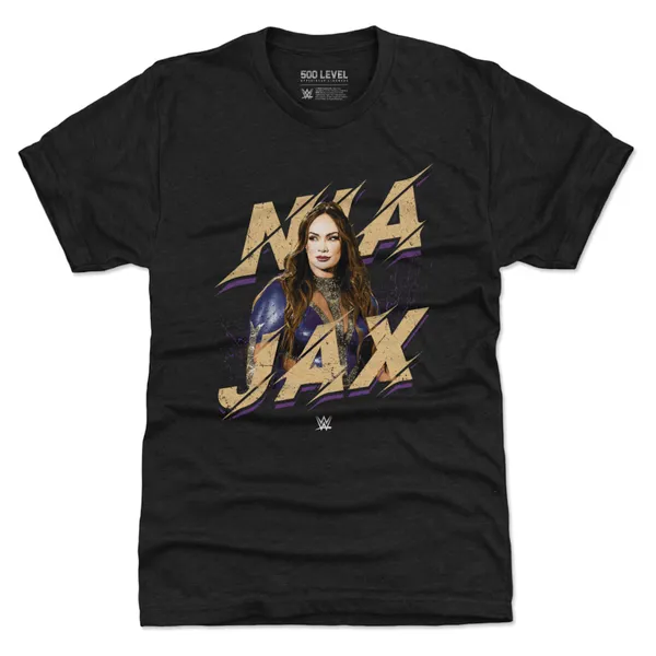 500_Level_Heather_Black_Nia_Jax_Name_Tri-Blend_T-Shirt