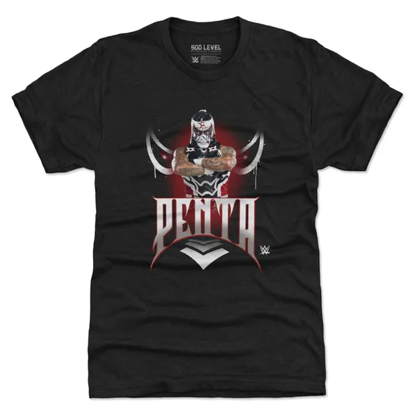 500_Level_Heather_Black_Penta_Spray_Paint_Tri-Blend_T-Shirt
