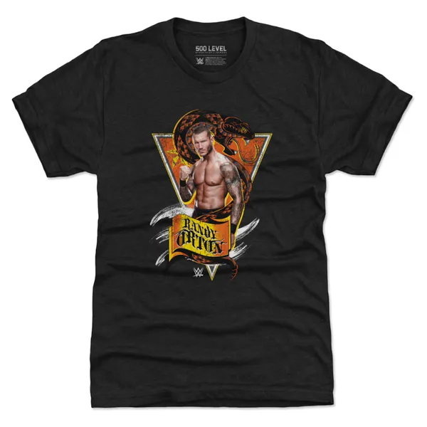 500_Level_Heather_Black_Randy_Orton_Snake_Flag_Tri-Blend_T-Shirt