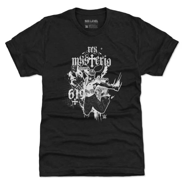 500_Level_Heather_Black_Rey_Mysterio_Mono_Tri-Blend_T-Shirt