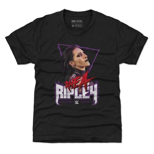 500_Level_Heather_Black_Rhea_Ripley_Grunge_T-Shirt